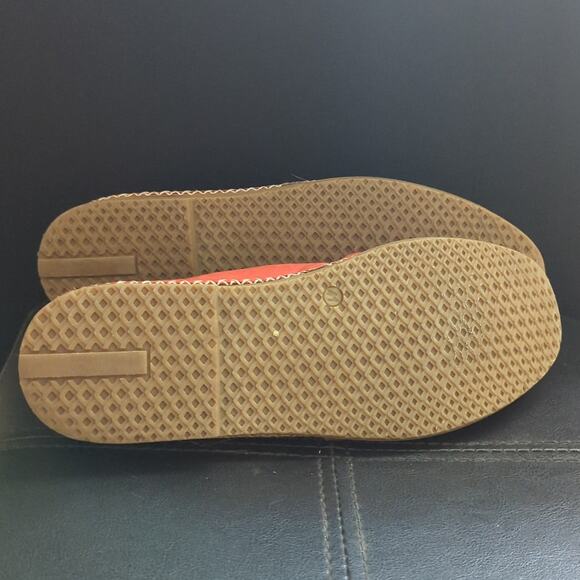 Spring Step Berna Soft Orange Leather Boho Artistic Lagenlook Vamp Tie Loafers - Picture 5 of 6